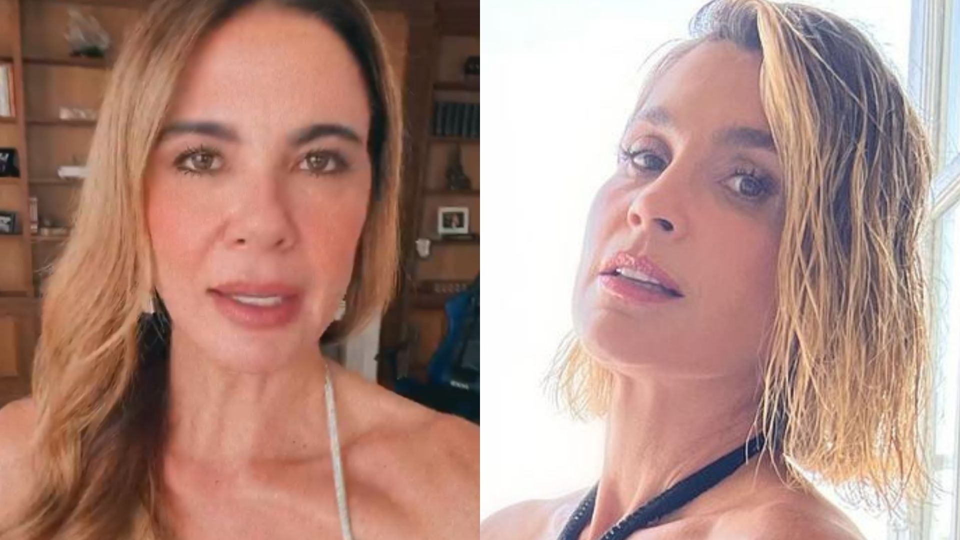 Luciana Gimenez usa o mesmo vestido de Flávia Alessandra, mas recebe chuva de ódio