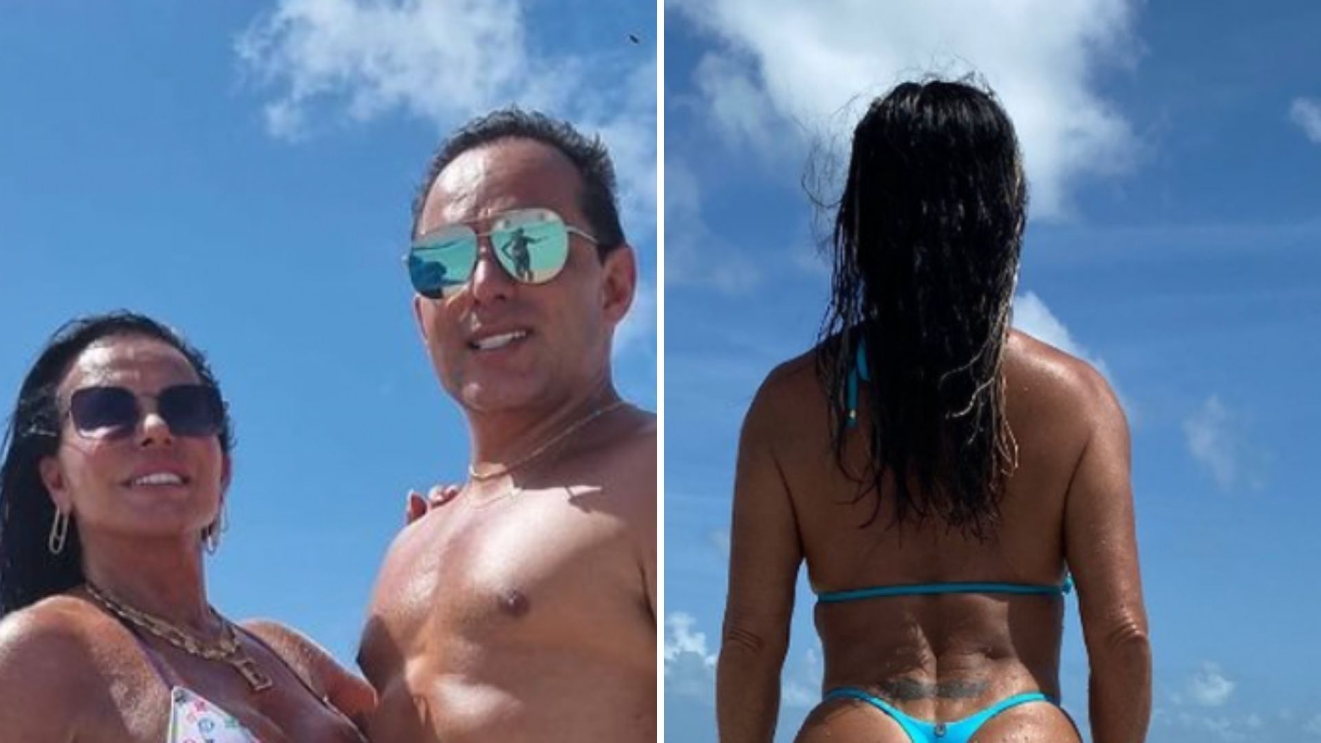 Marido de Gretchen mostra a cantora de fio-dental e não se contém: “Incomparável”