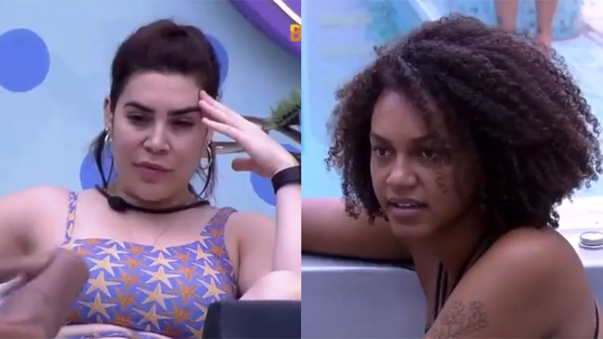 BBB22: Naiara e Jessi trocam farpas na casa: “Botar uma trava na sua língua”