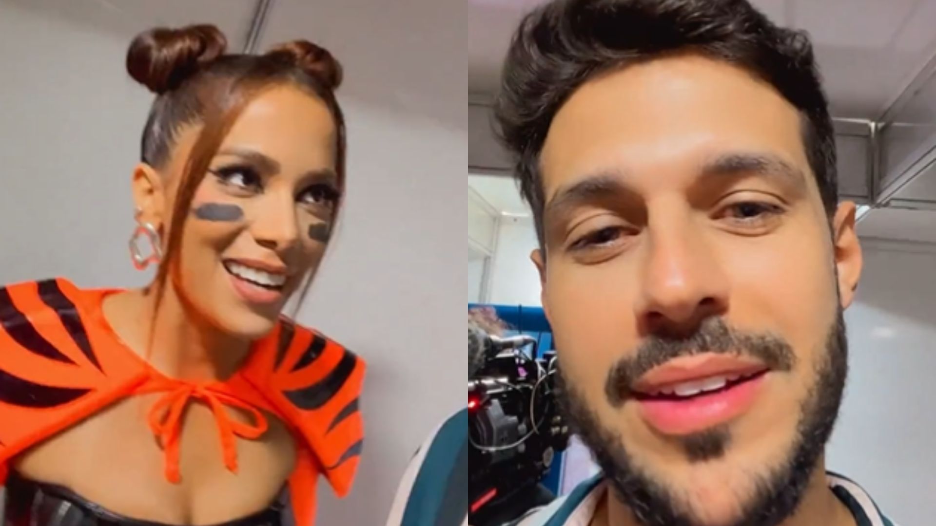 Ex-BBB Rodrigo conhece Anitta após série de tretas: “Fazer as pazes com a ex”