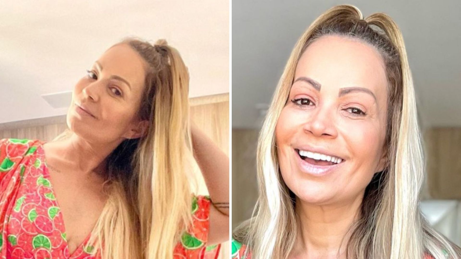 Aos 47 anos, Solange Almeida posa com maiô cavado e virilha aparece: “Se ame”