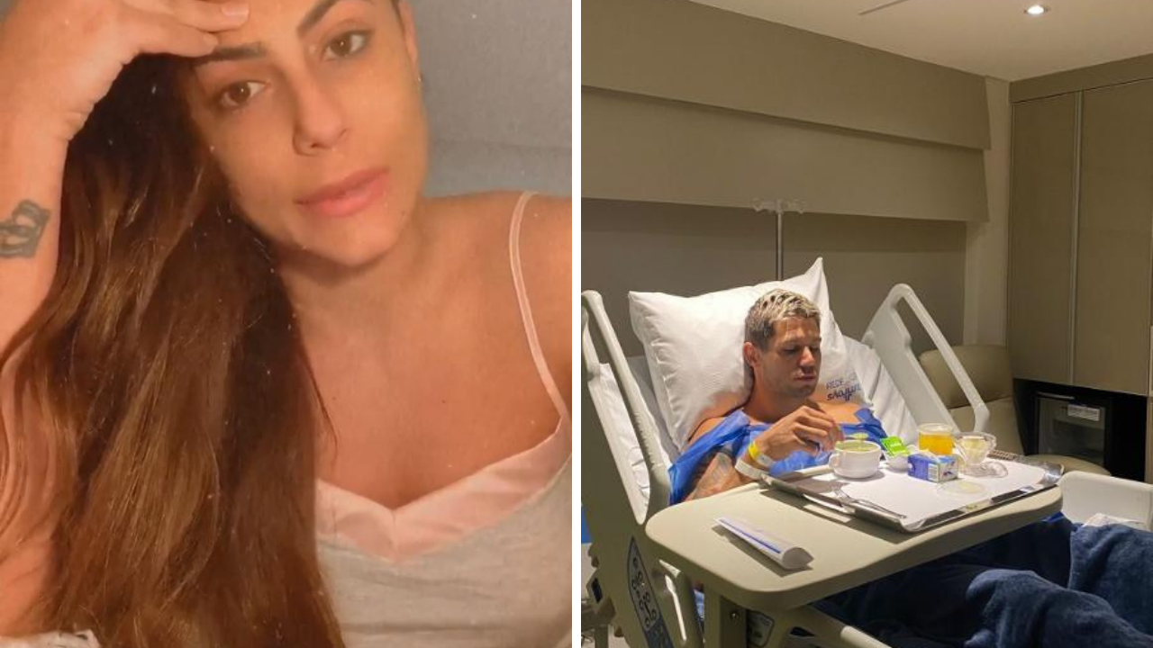 Ex-BBB Mari Gonzalez esclarece estado de saúde de Jonas Sulzbach após cirurgia: “Sentindo dor”