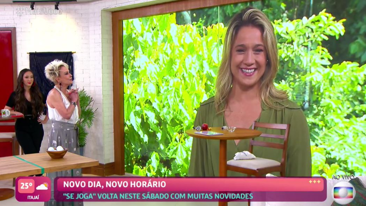 Fernanda Gentil se emociona ao vivo ao assumir antigo estúdio de Ana Maria Braga: ”Muito honrada”