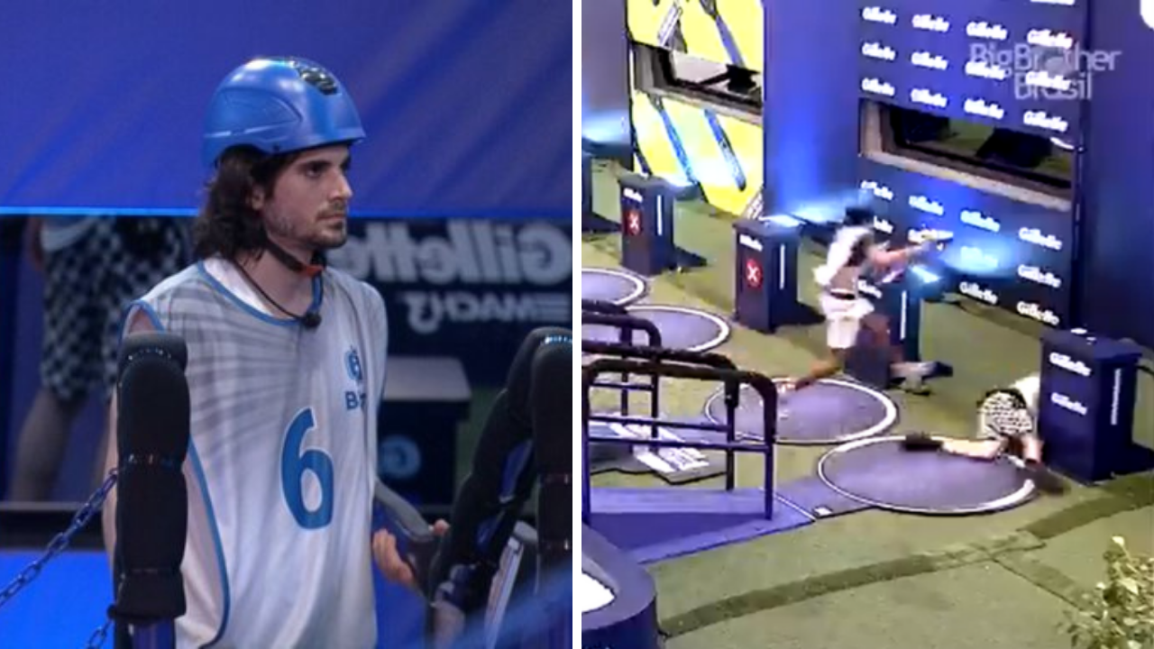 BBB21: Assustador! Fiuk leva tombo feio durante a prova do líder e quase bate a cabeça; veja o vídeo