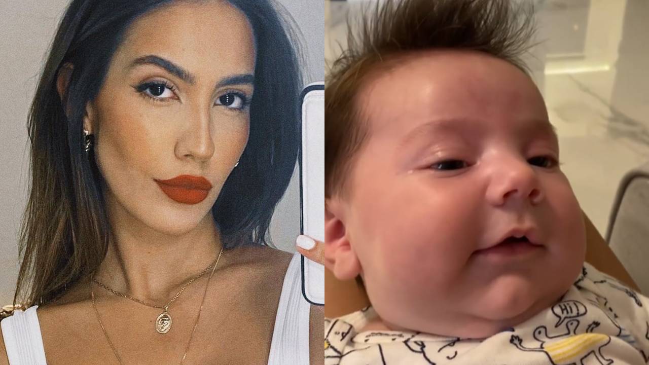 Aos 2 meses, filho caçula de Gabi Brandt explode o fofurômetro ao surgir dando risada: “Morro de amor”