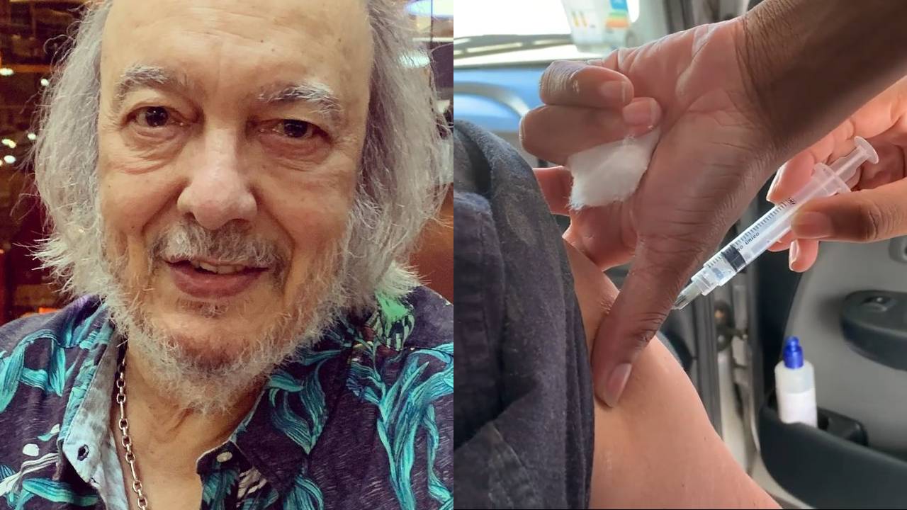 Aos 79 anos, Erasmo Carlos recebe a primeira dose de imunização contra a Covid-19: “O povo quer vacina”