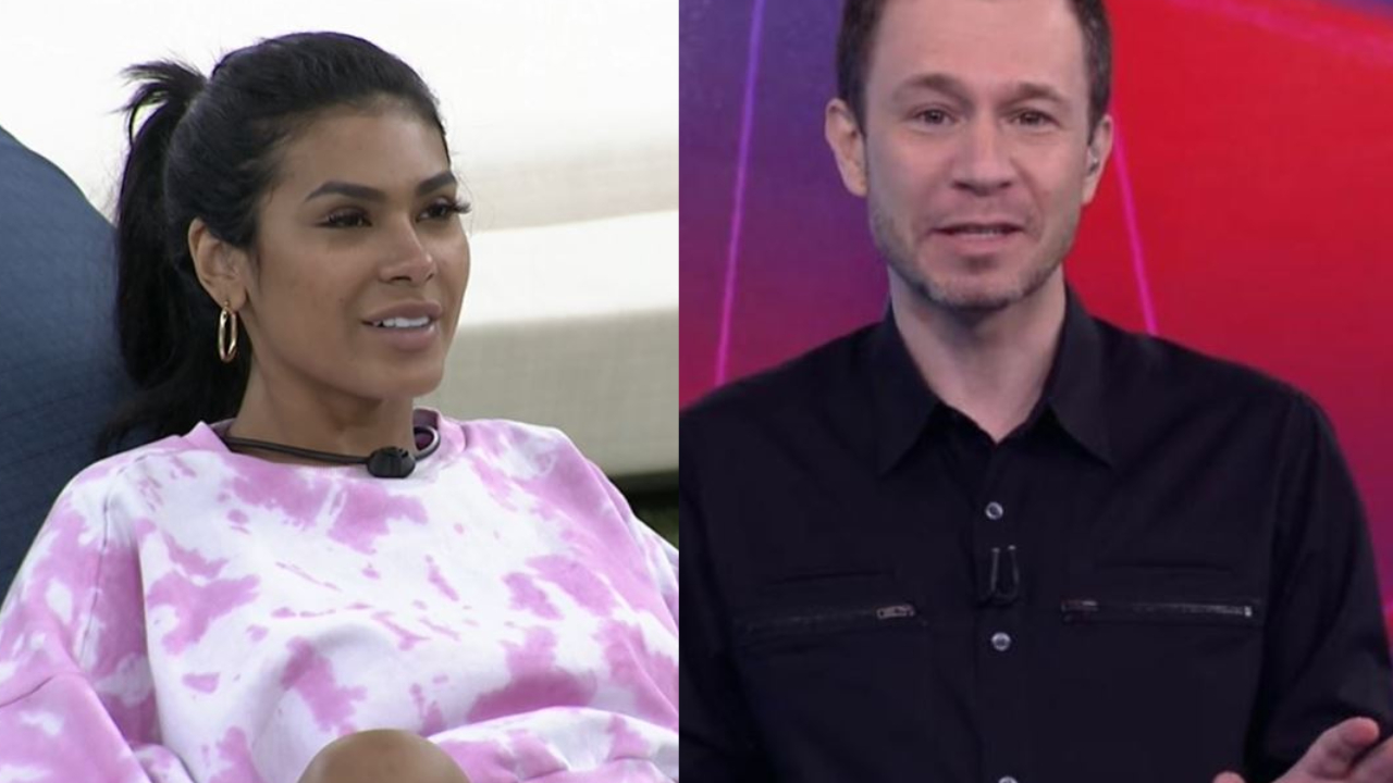 BBB21: Em brincadeira, Pocah se descuida e ‘entrega’ sonho erótico com Tiago Leifert