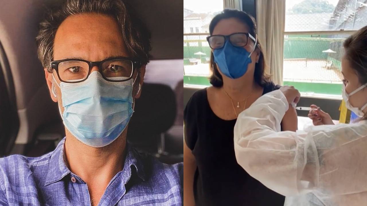 Rodrigo Santoro se emociona ao ver mãe receber a primeira dose de vacina contra a Covid-19: “Alívio”