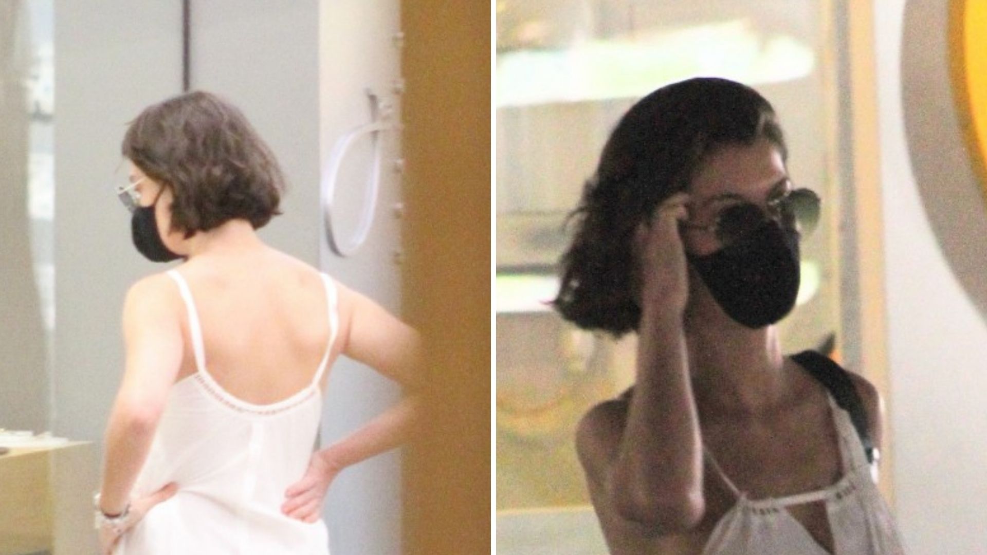 Alinne Moraes é flagrada com vestido soltinho e sem sutiã pelas ruas do Rio
