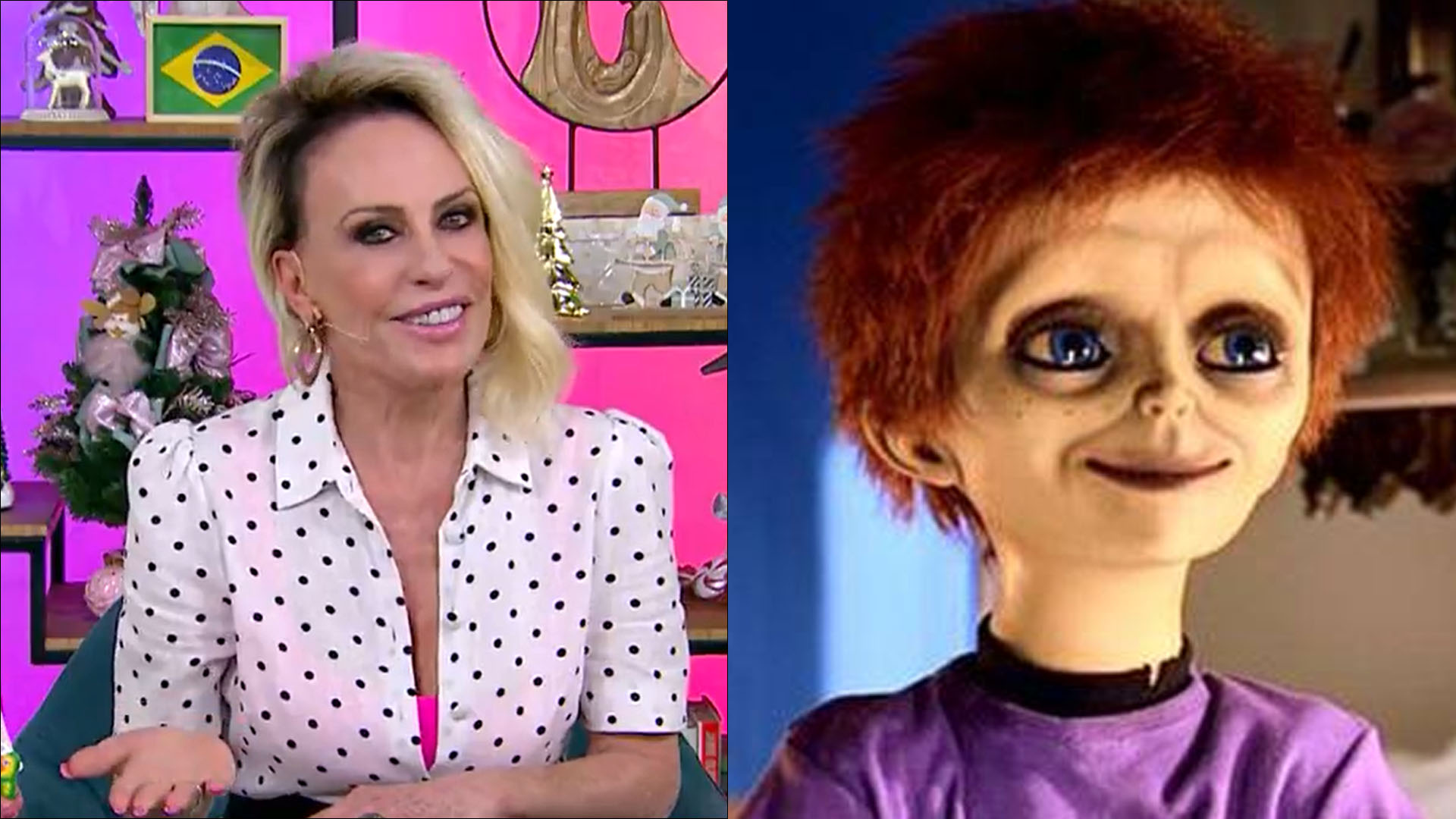 Ana Maria Braga surge ruiva e novo visual vira piada na web: “Filho do Chucky”