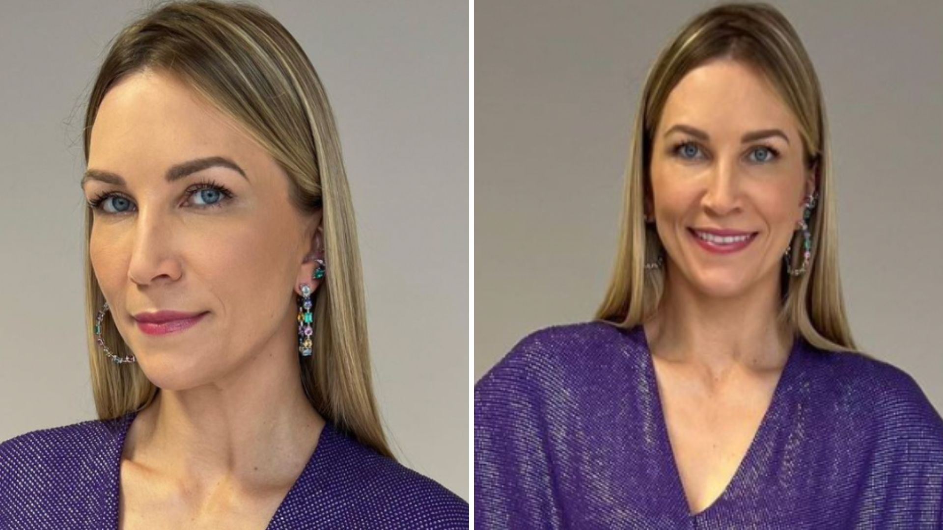 Anne Lottermann escolhe microvestido e dispensa roupa íntima para o ‘Faustão na Band’