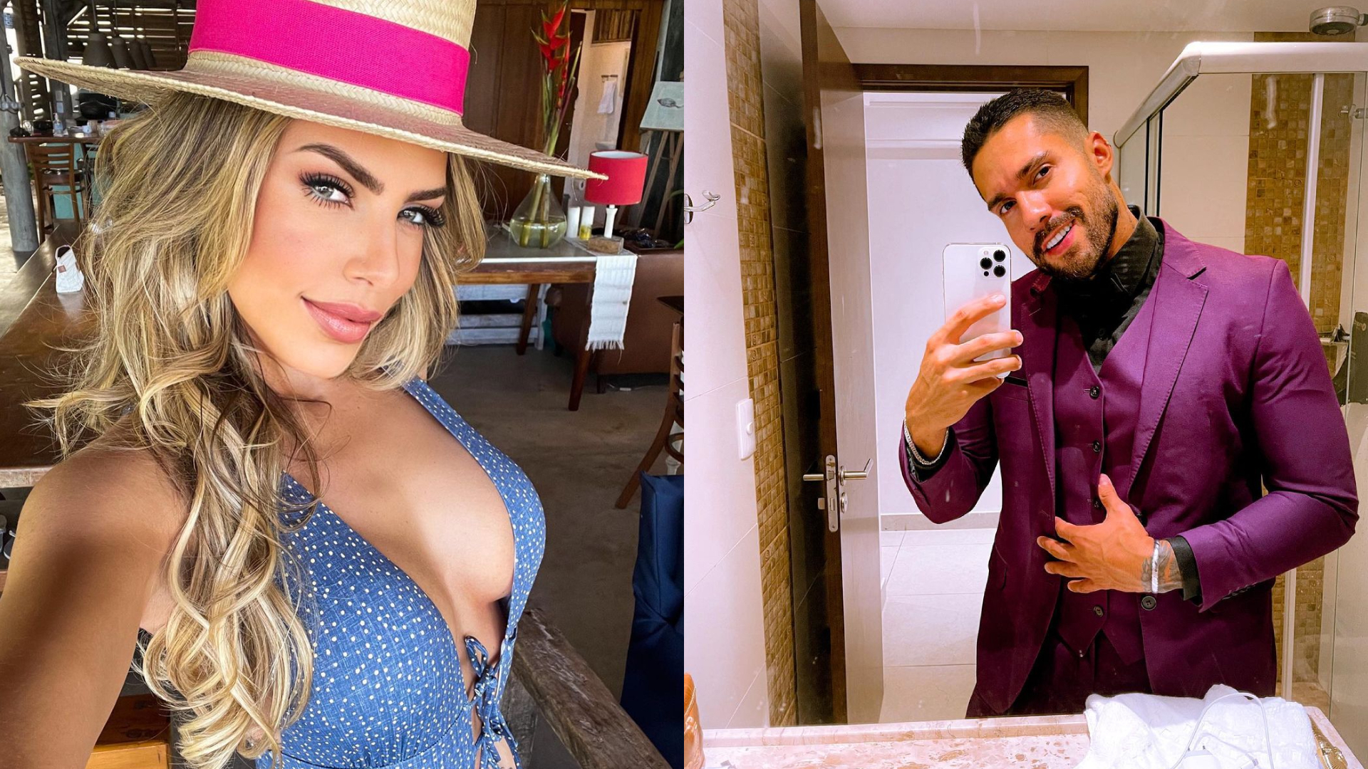 Bil Araújo vive romance secreto com Erika Schneider, de ‘A Fazenda 13’: “Lindos”