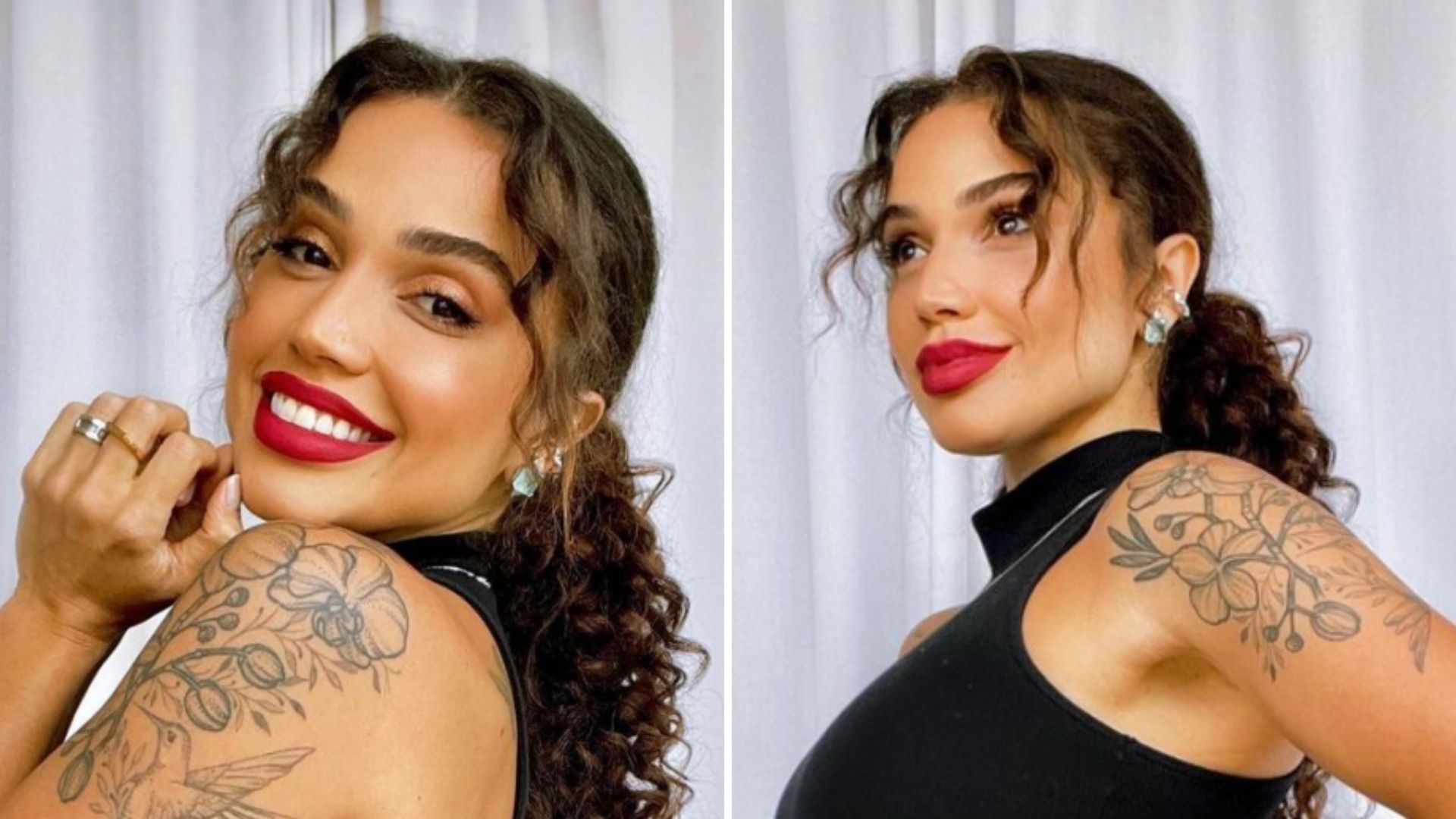 Ex-BBB Paula Amorim exibe lado sexy durante a gravidez com vestido coladíssimo