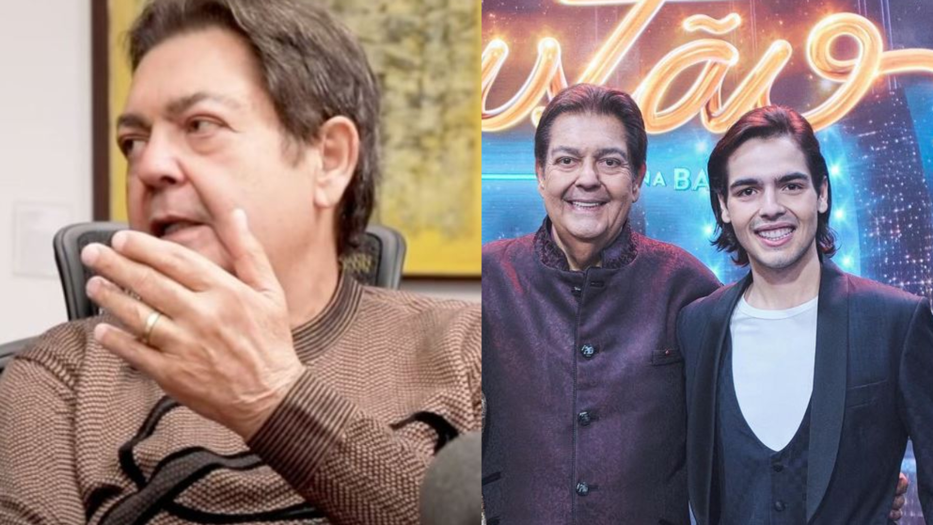 Faustão comenta parceria com filho na TV e detalha contrato: “Tem cobrança”