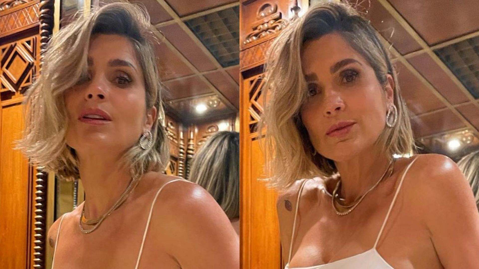 De microvestido, Flávia Alessandra exibe pernões em noitada elegante: “Gostosa”
