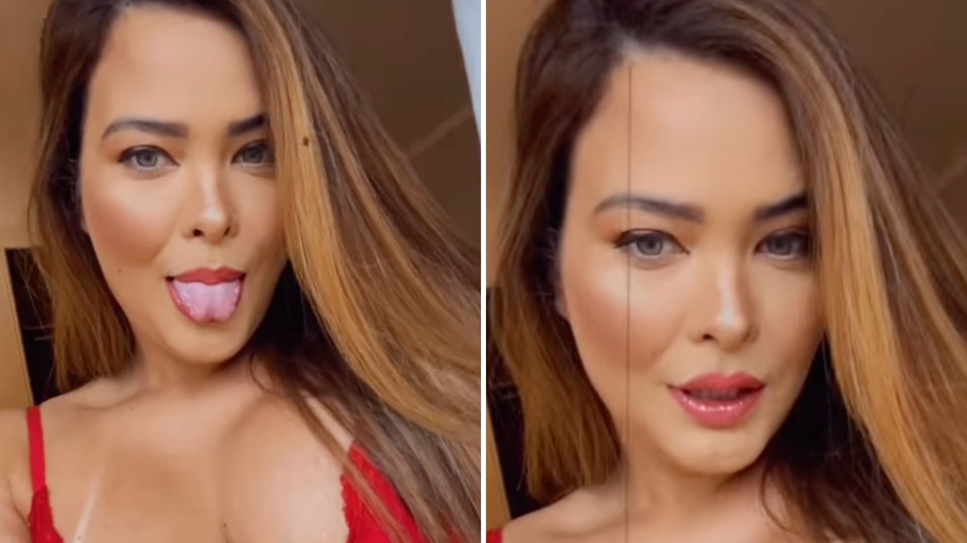 Geisy Arruda provoca fãs com lingerie vermelha e decote no limite: “Salivei”