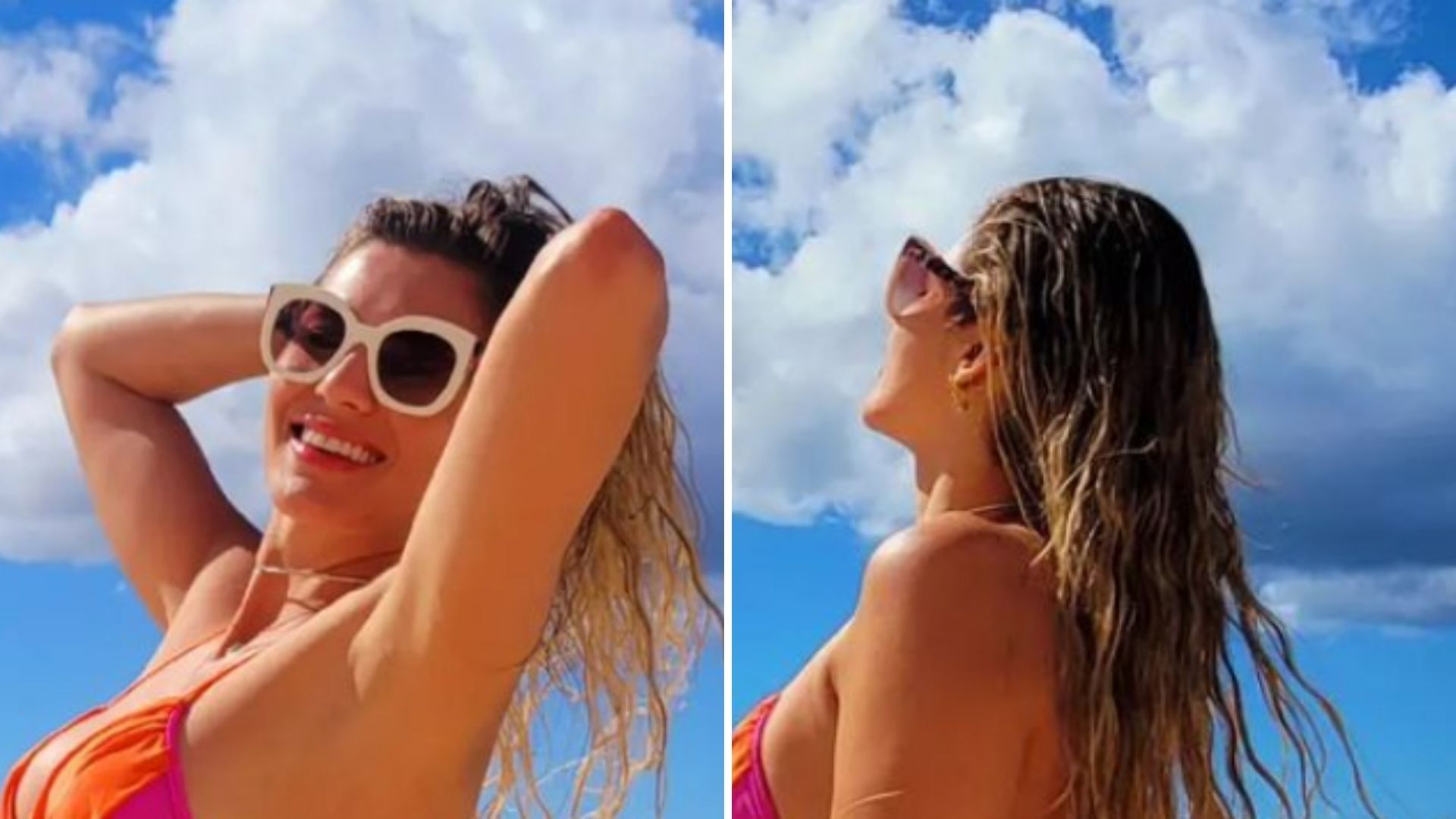 Lívia Andrade posa de biquíni fio-dental e empina o bumbum: “Sereia”