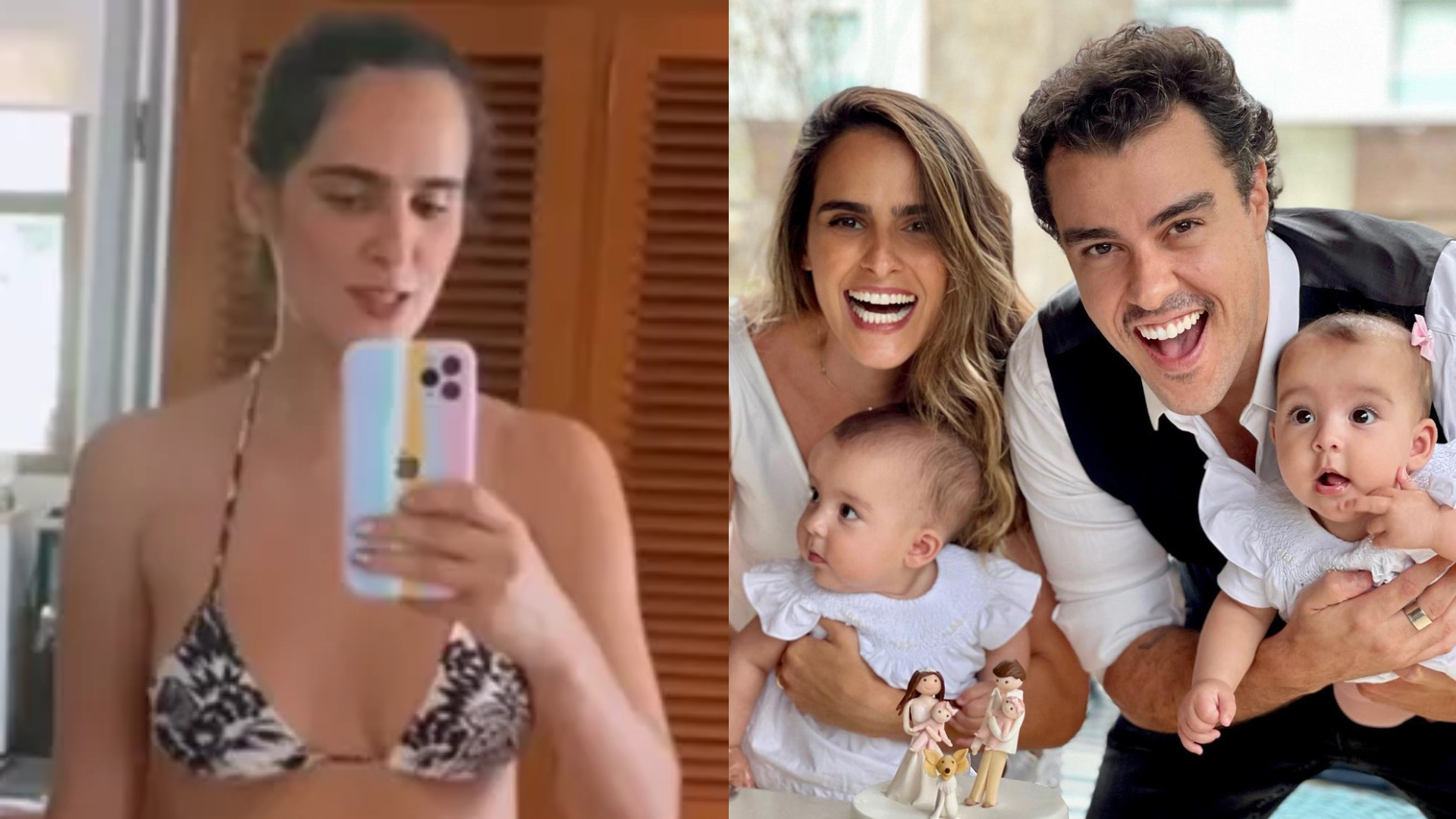 Esposa de Joaquim Lopes mostra corpo real nove meses após dar à luz: “Truques”