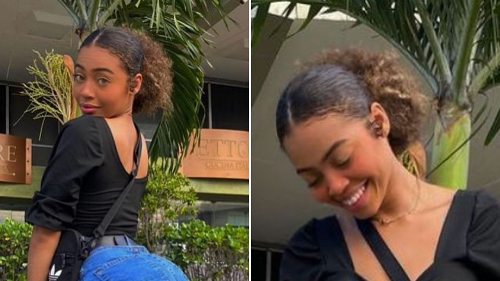Filha de Adriana Bombom e Dudu Nobre empina o bumbum imenso: “Furacão”