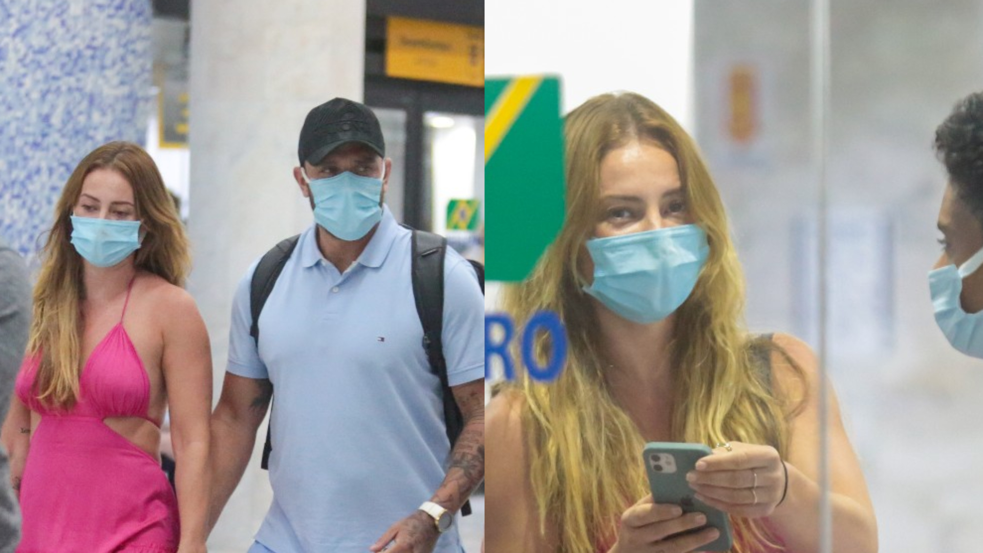 Paolla Oliveira faz rara aparição com Diogo Nogueira e o enteado no Rio
