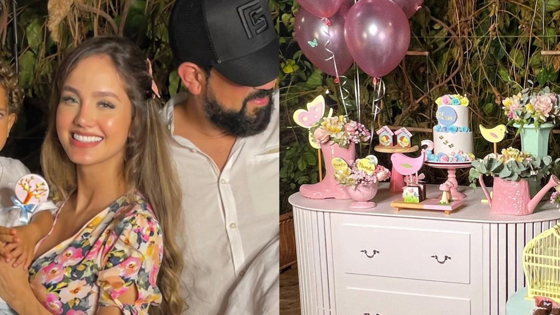 Biah Rodrigues e Sorocaba comemoram os dois meses da filha com festinha luxuosa