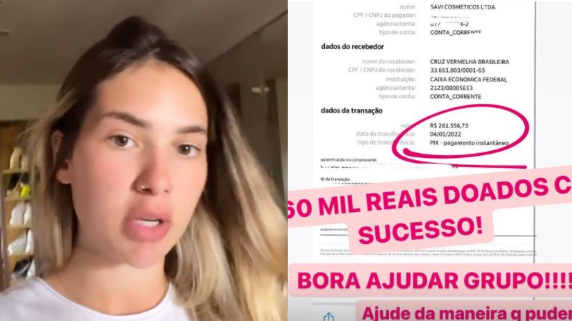 Virgínia Fonseca sofre críticas após expor valor doado para vítimas na Bahia