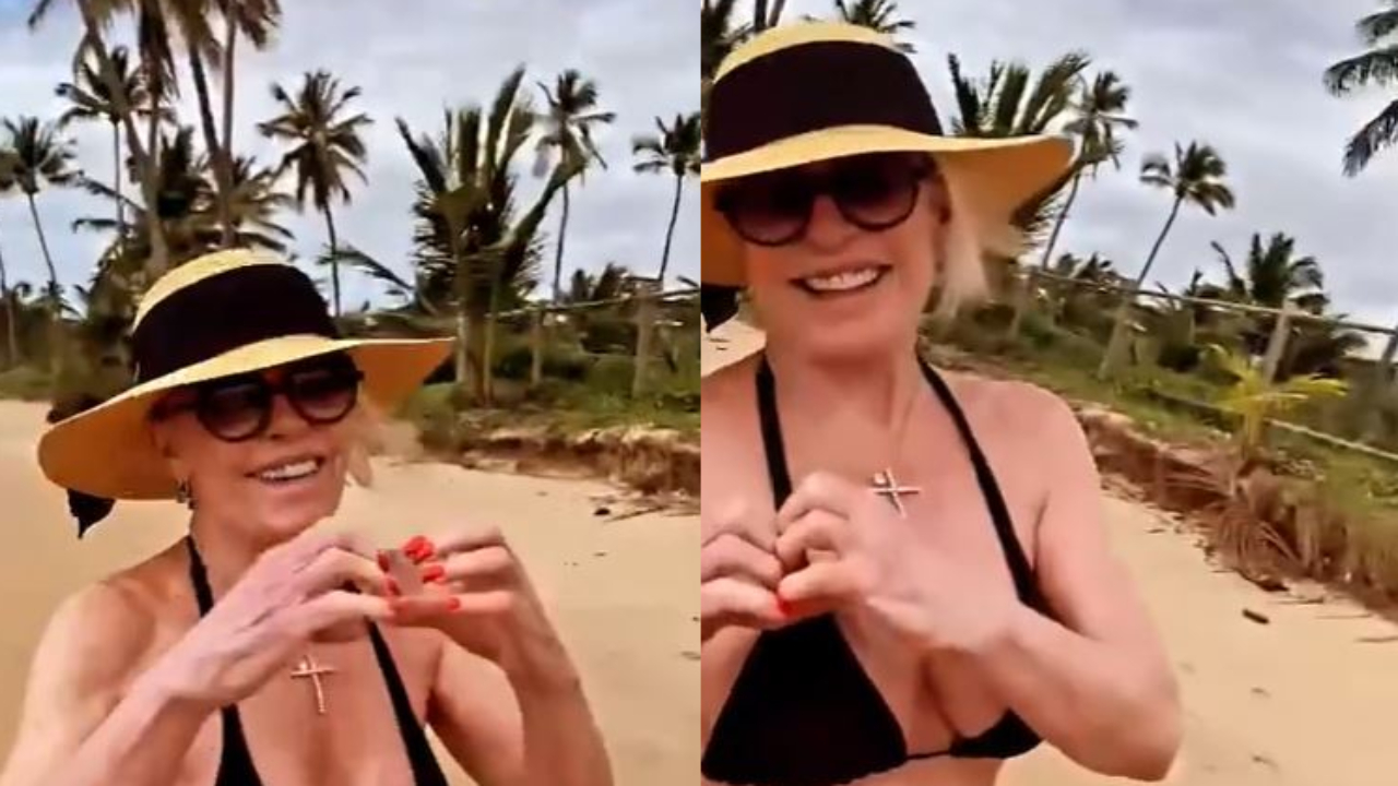 De biquíni, Ana Maria Braga deixa fãs de queixo caído ao exibir ótima forma aos 72 anos: “Surra de beleza!”