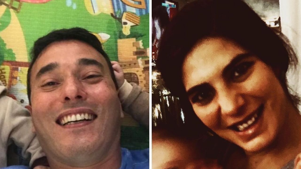 André Rizek e Andréia Sadi surgem agarrados aos gêmeos em cliques inéditos: “Três meses dos moleques”
