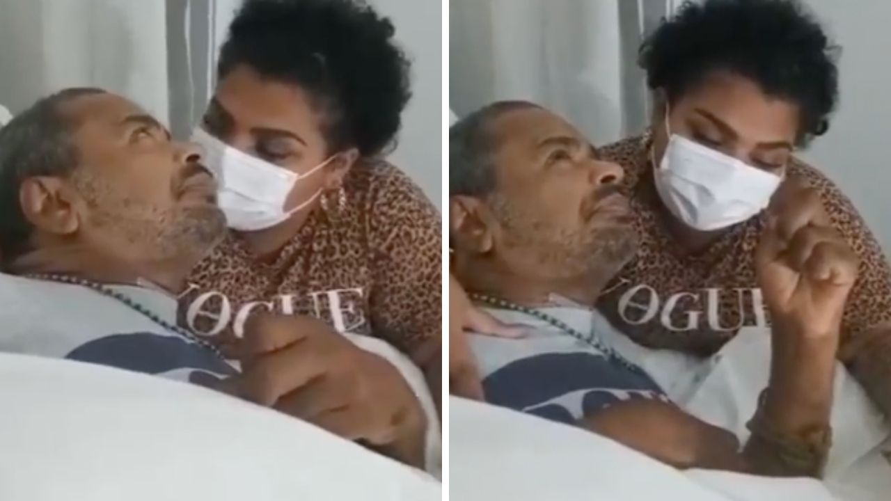 Arlindo Cruz reage, ergue os braços e se emociona ao ouvir mensagens dos fãs: “Você é muito amado”