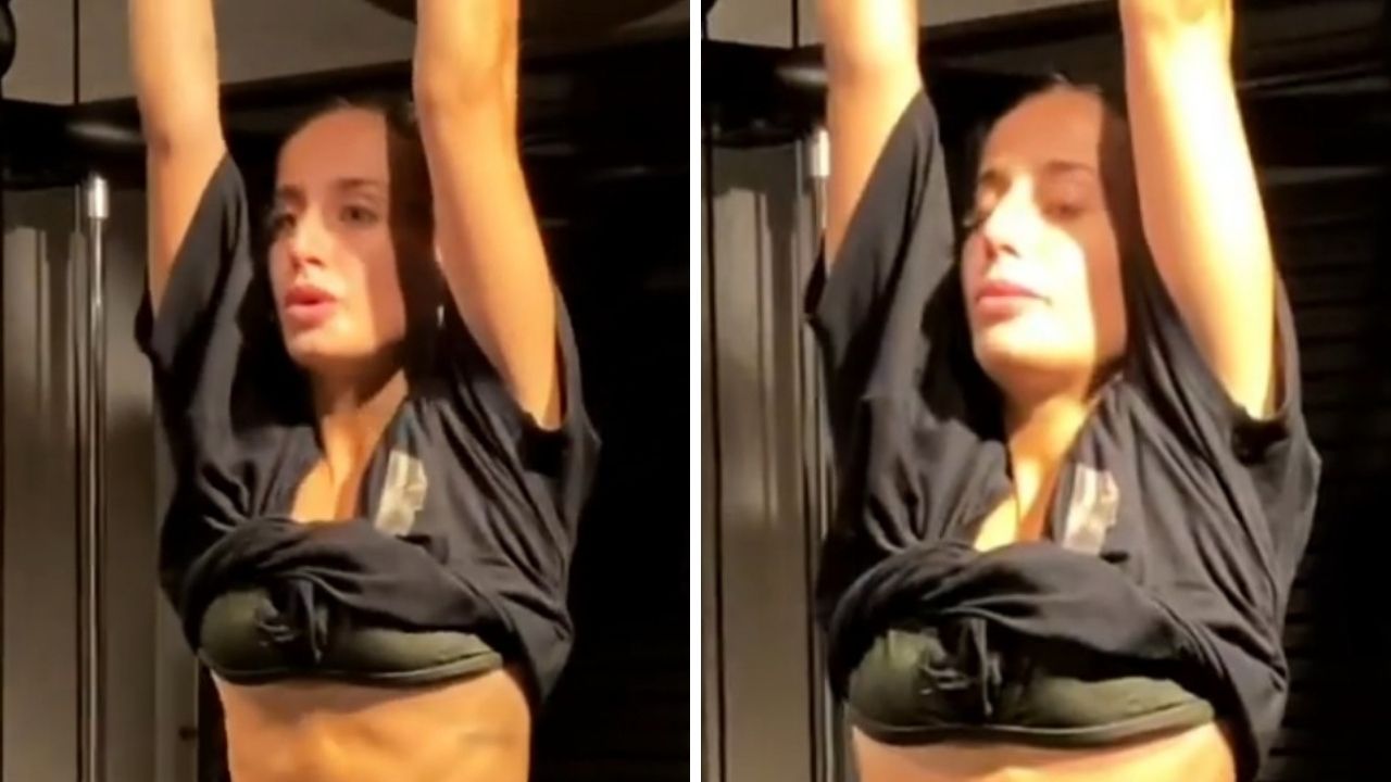 Princesa em ‘Nos Tempos do Imperador’, Bruna Griphao mostra corpo sarado em dia de treino