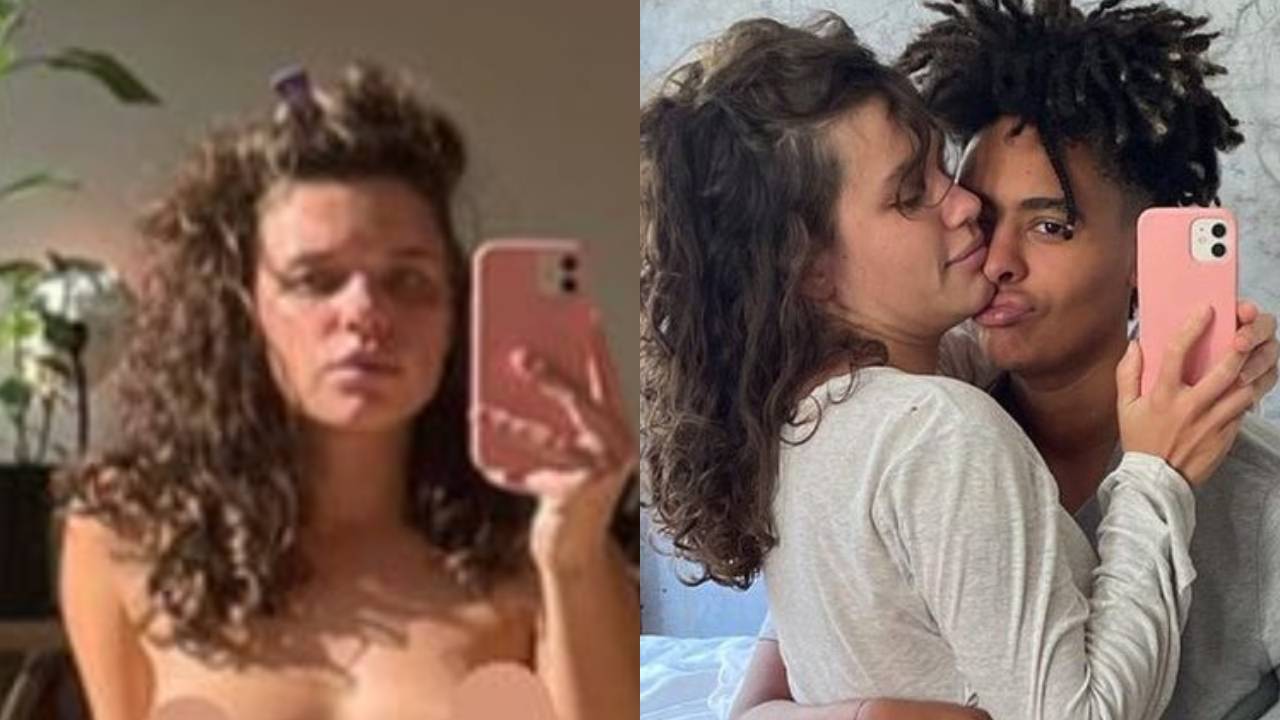 Na cama com a namorada, Bruna Linzmeyer deixa seios à mostra e leva web à loucura: “Solzinho na biqueta”