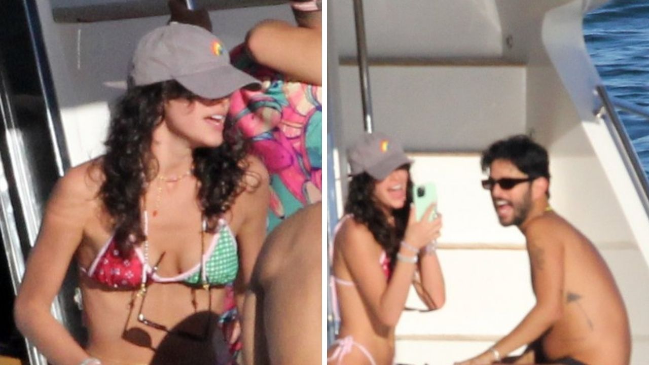 Em iate, Bruna Marquezine é flagrada ao lado de amigos durante dia de calor no Rio de Janeiro