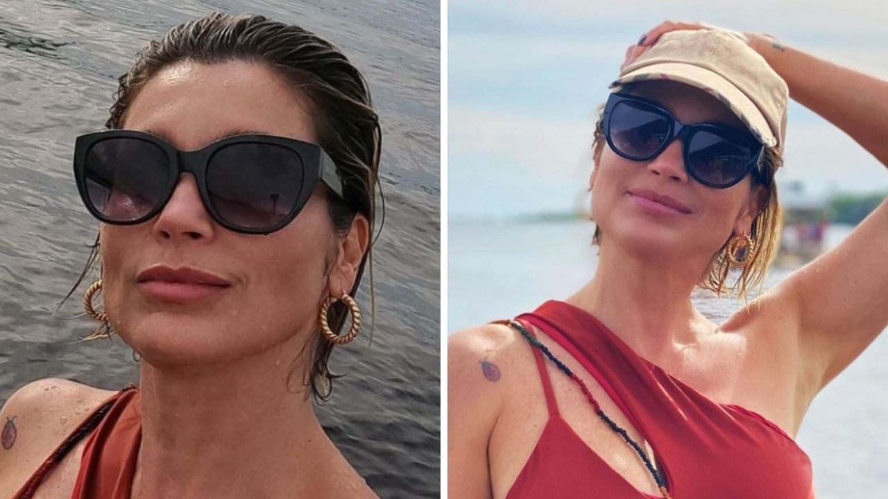 Aos 46 anos, Flávia Alessandra deixa virilha sarada à mostra com maiô poderoso: “Que mulher é essa?”