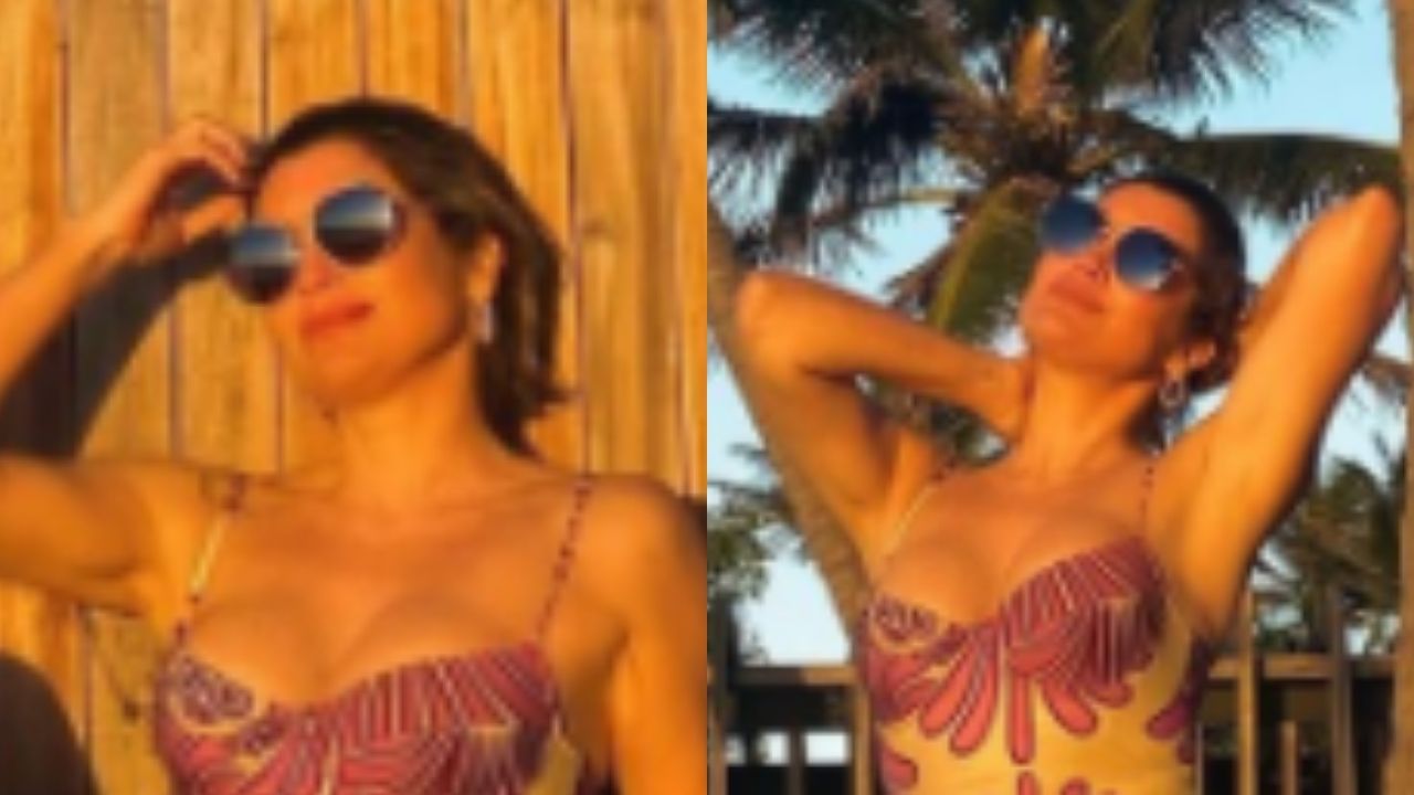 Aos 47 anos, Flávia Alessandra surge banhada pelo sol em praia paradisíaca e arranca elogios de maiô: “Sereia!”