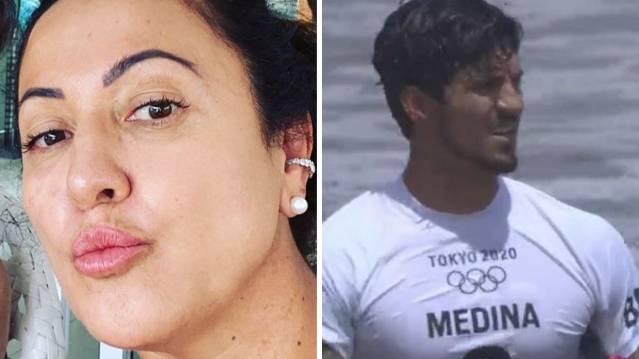 Mãe ignora presença de Gabriel Medina em Tóquio e manda recado para outra filha: “Tomara”