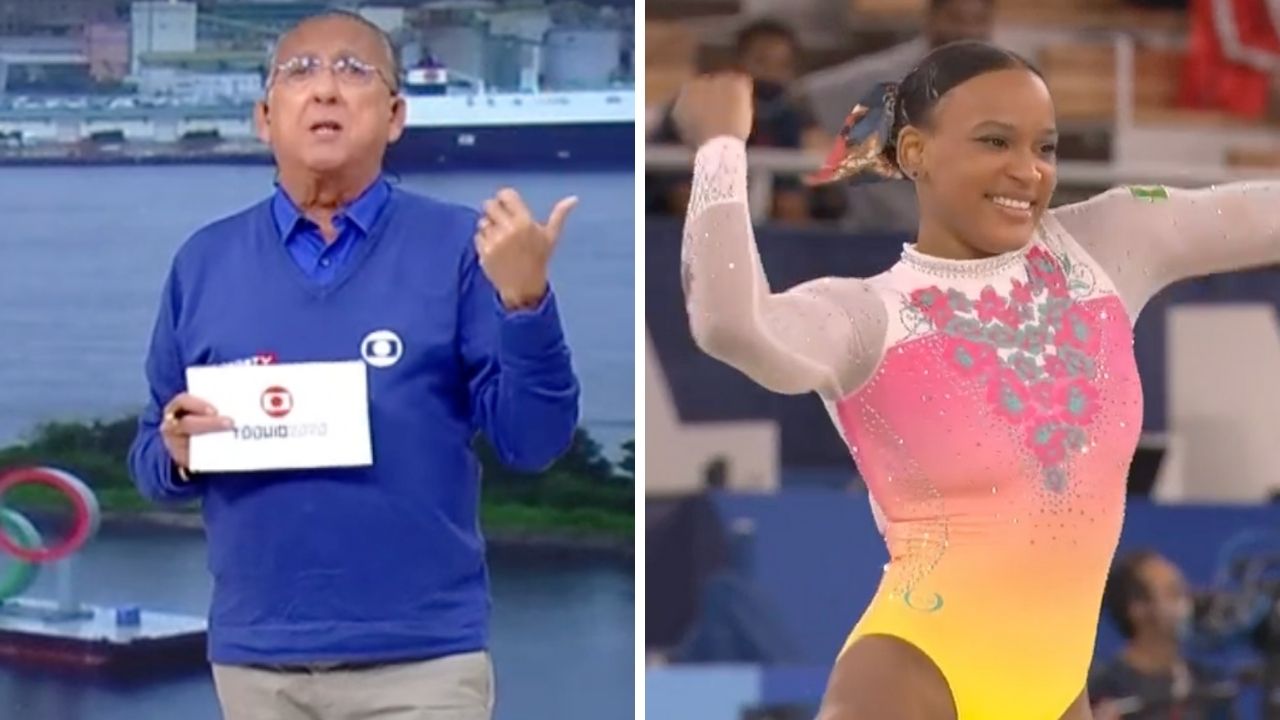 Galvão Bueno se surpreende com fala de Rebeca Andrade, quebra o protocolo e desabafa: “Faltam palavras”