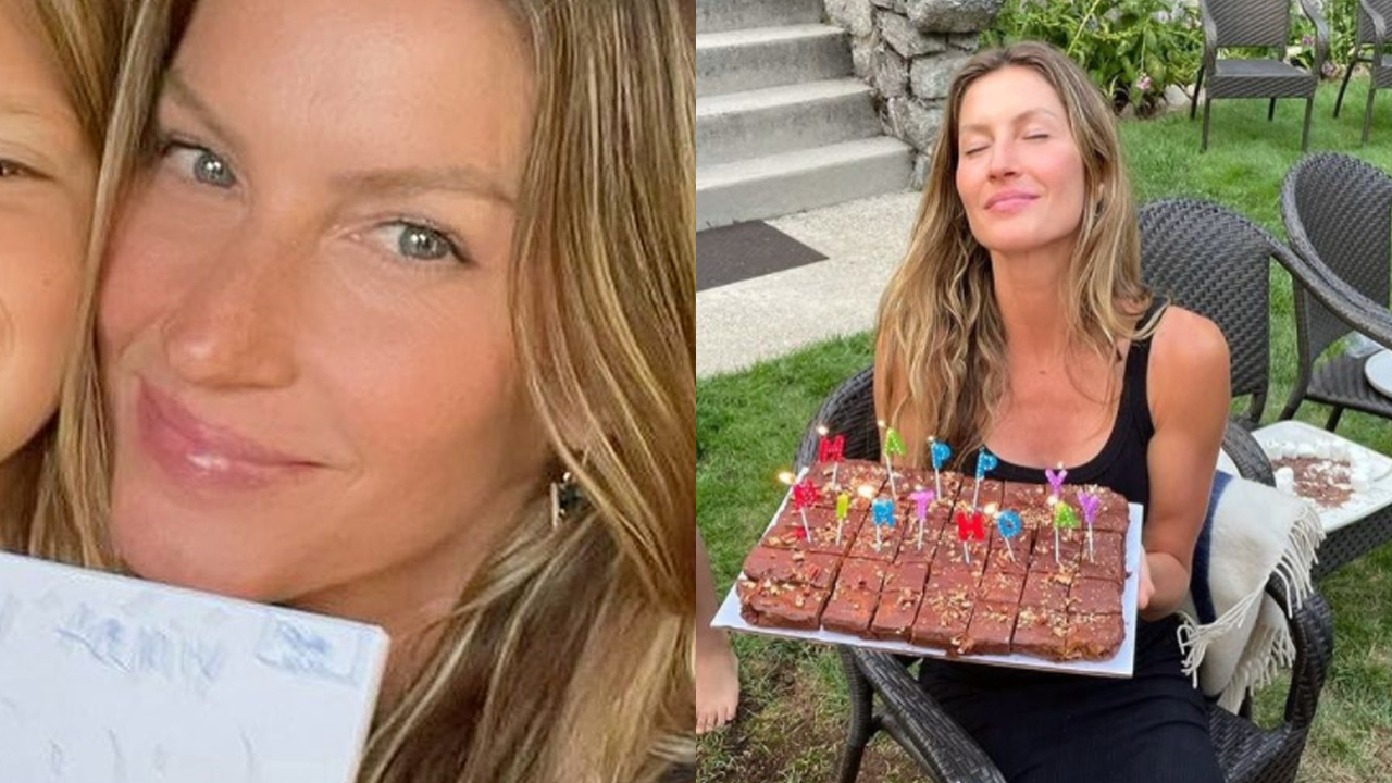 Gisele Bündchen abre álbum de fotos de aniversário de 41 anos e mostra cliques raros com a família: “Maior presente”