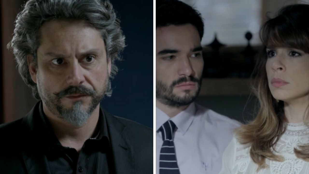 Império: Ríspido, Zé Alfredo desconfia de traição e interroga José Pedro e Danielle: “Me convence que é inocente”