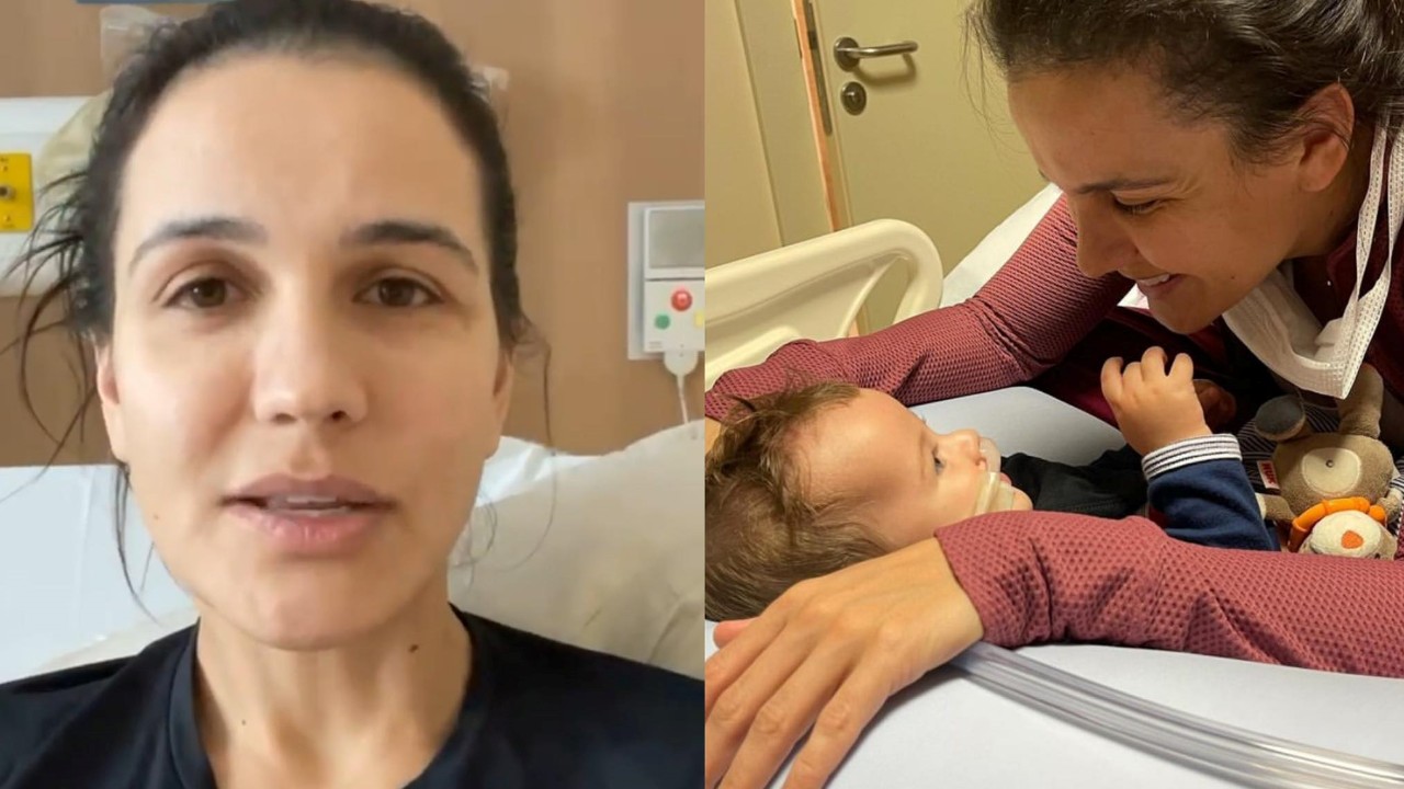 Esposa de Malvino Salvador fala sobre o medo de perder o filho: “Na emergência o coração da família acelera”