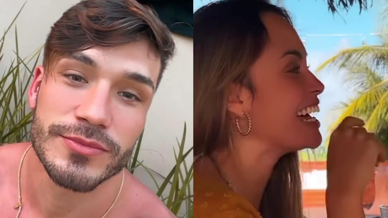 É romance mesmo? Lucas Viana surge admirando a ex-BBB Sarah Andrade e baba: “Esse sorriso”