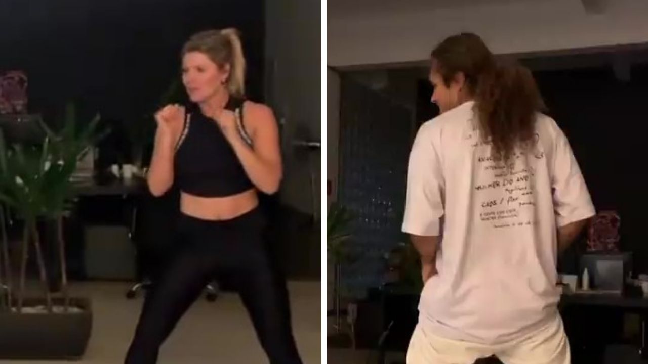 Mãe de Luísa Sonza surge malhando com o genro, o cantor Vitão, e elogia o treino: “Arrasou”