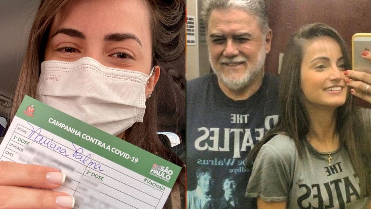 Mari Palma cai no choro e lamenta falta do pai ao tomar vacina contra a Covid-19: “Eu tomei pela gente, pai”