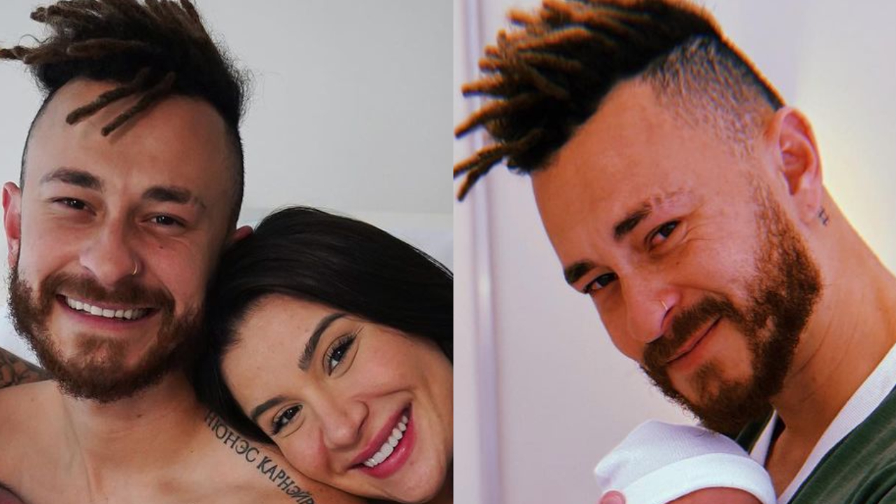 Marido de ex-BBB Bianca Andrade mostra rostinho do filho recém-nascido e fãs cravam: “É a cara da mamãe!”