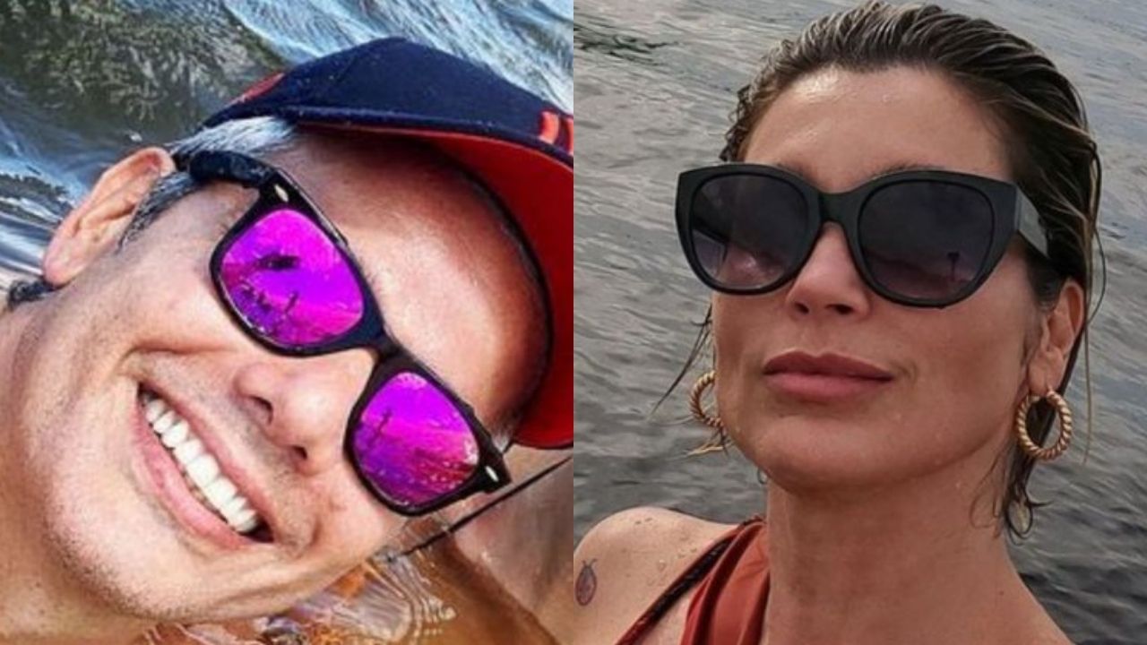 Todo romântico, Otaviano Costa divide viagem paradisíaca com Flávia Alessandra e se declara: “Muito love!”