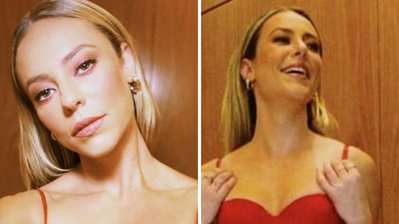 Paolla Oliveira posa de microvestido vermelho e marca o namorado, Diogo Nogueira: “Homem de sorte”