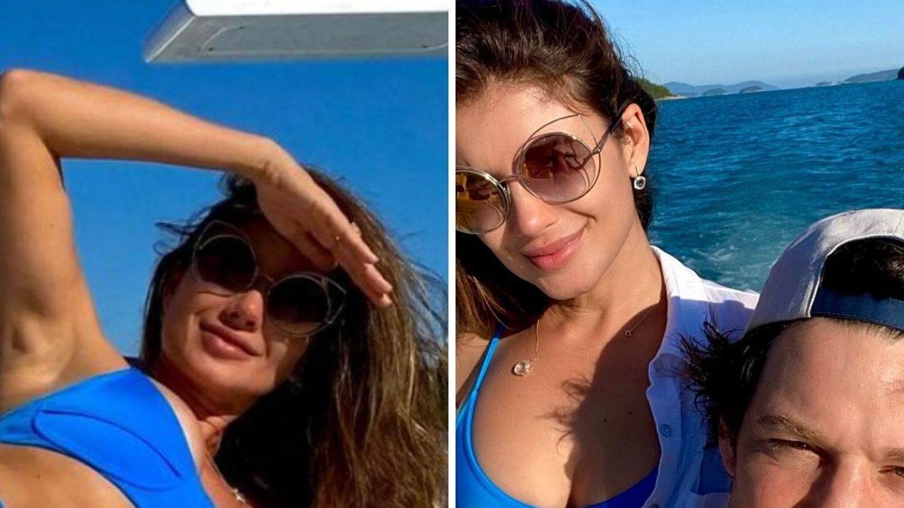 Paula Fernandes curte passeio de barco com o namorado gato e corpaço deixa fãs babando: “Dia especial”