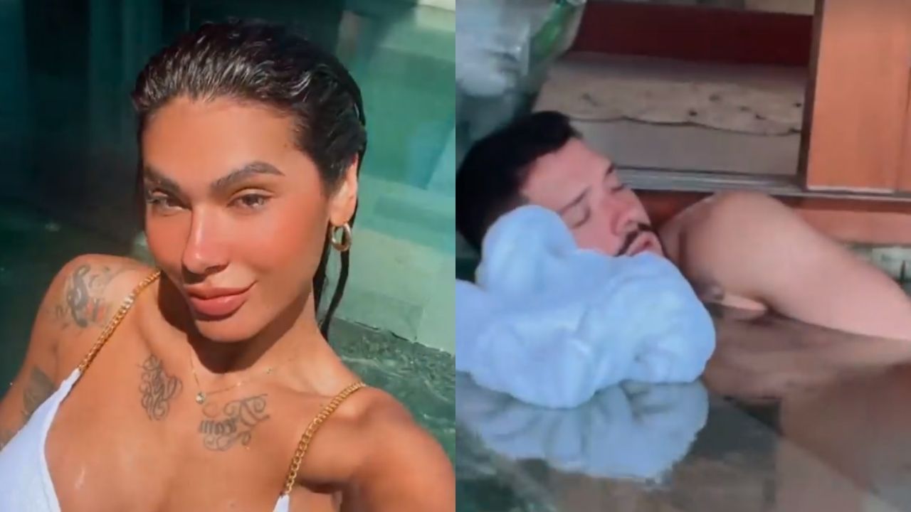 No aniversário de namoro, ex-BBB Pocah mostra noivo substituindo comemoração por soneca: “Meu flagra”