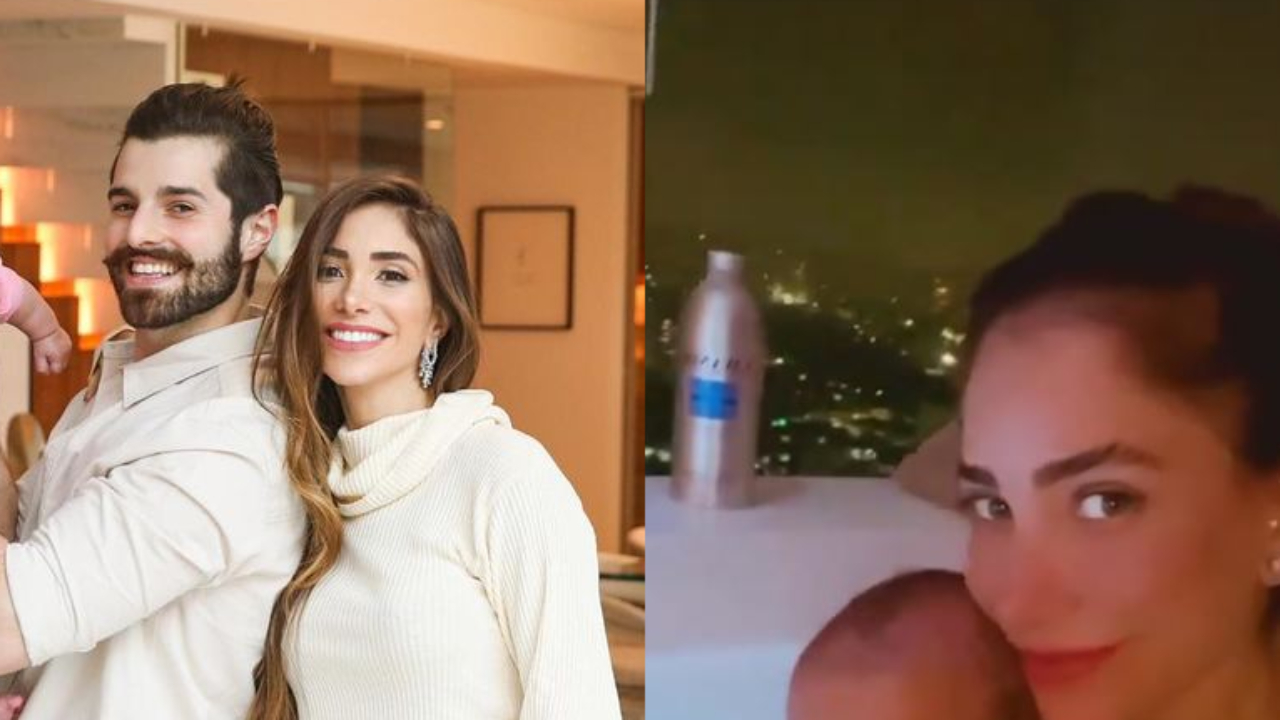 Romana Novais dá banho de banheira na caçula e vista panorâmica choca seguidores: “Spa com a mamãe”