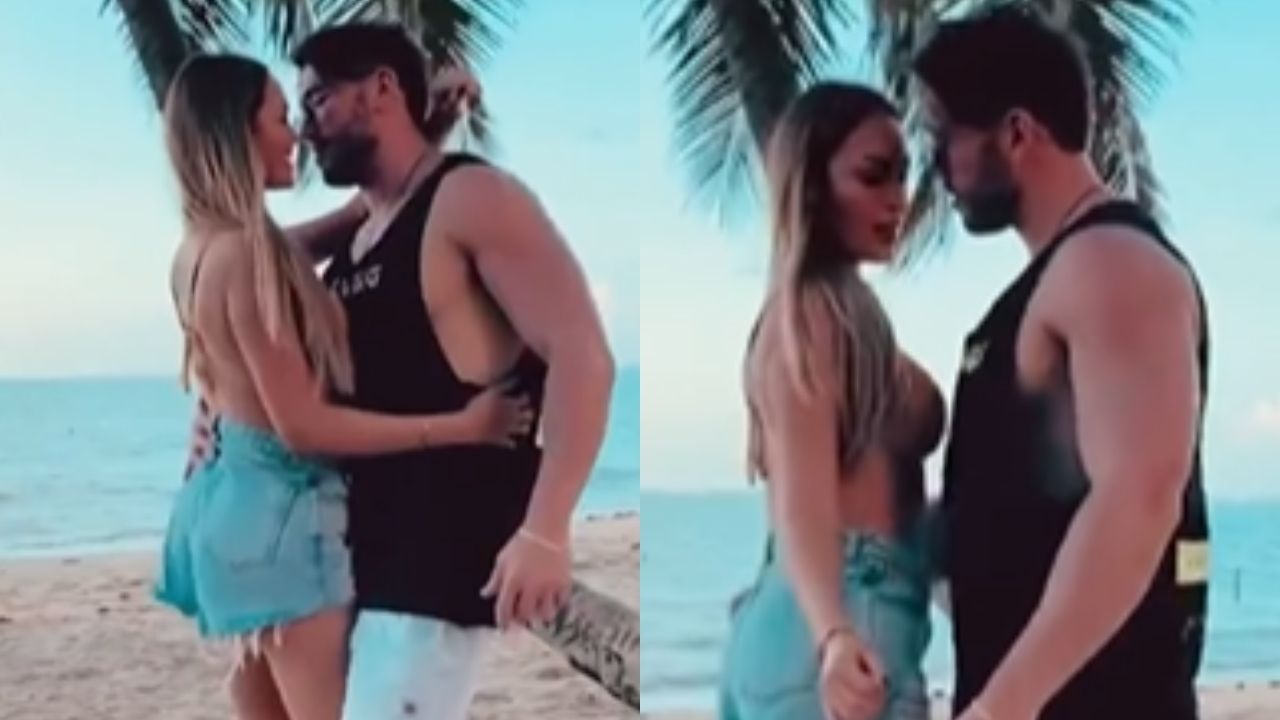 É oficial! Ex-BBB Sarah Andrade e Lucas Viana assumem namoro e protagonizam beijão de respeito: “O amor tá aí”