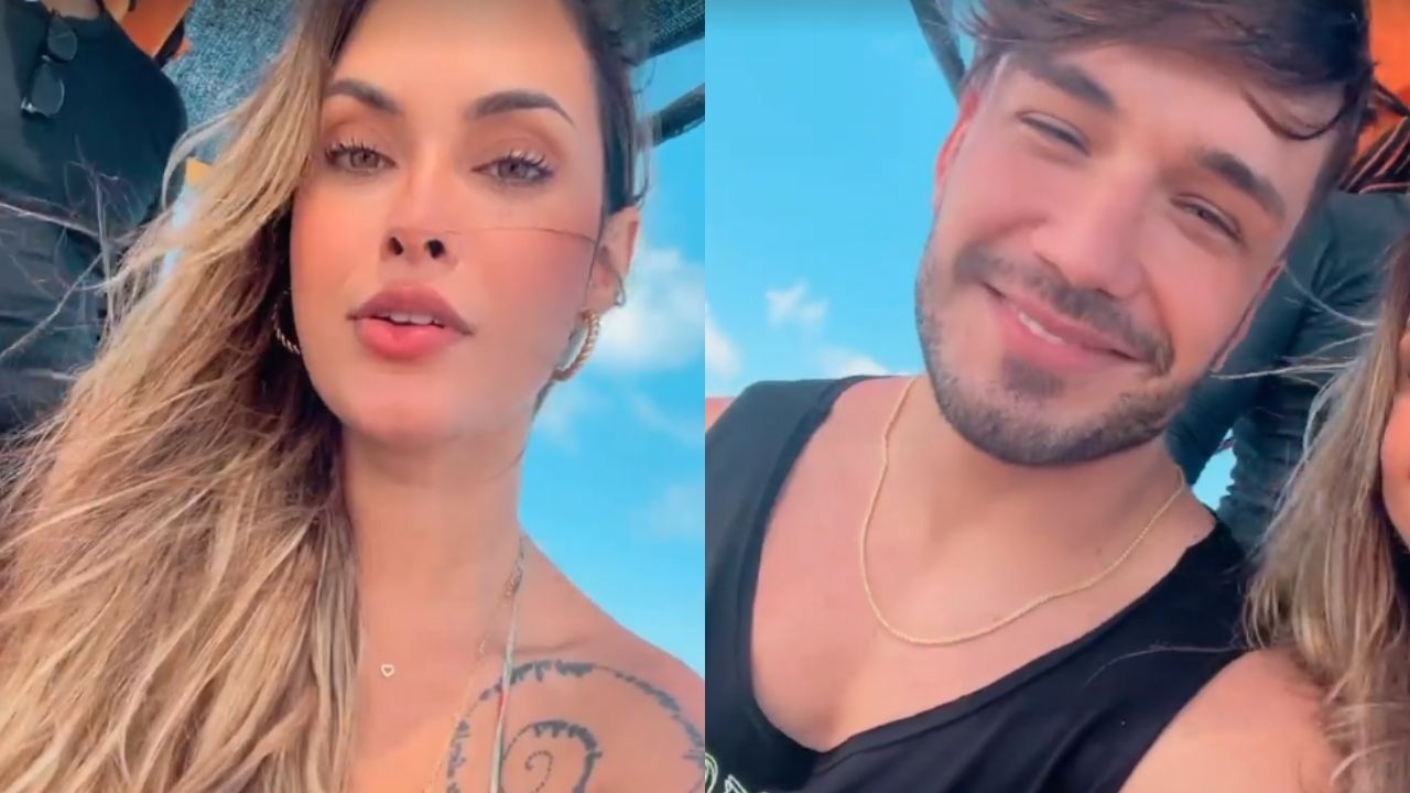 Oficializou? Ex-BBB Sarah Andrade surge aos grudes com Lucas Viana e agita romance: “Tá tímido ele”